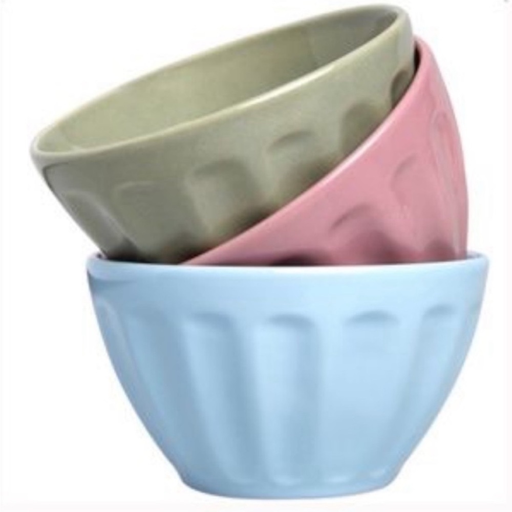 Pier 1 3pc Mini Ceramic Prep Bowl Set